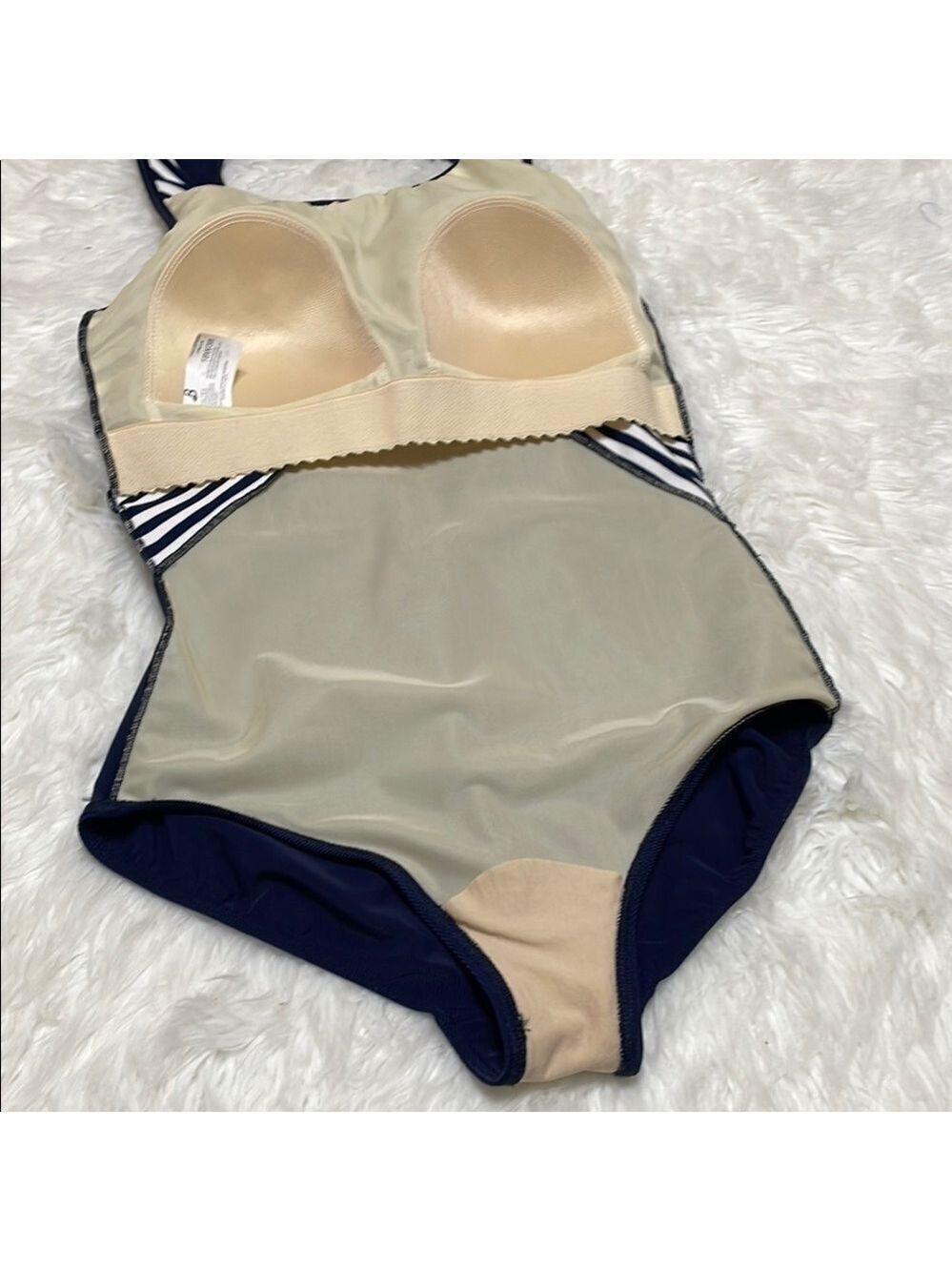 NWOT Baltex Blue and White One Piece Swimsuit Sz 18 - Picture 7 of 10